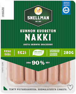 Snellman kunnon kuoreton nakkimakkara 280g