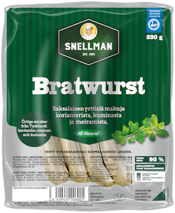 Snellman All Natural bratwurst 230g