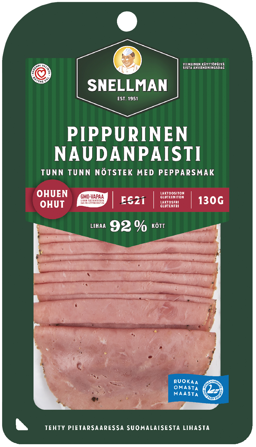 Snellman Pippurinen naudanpaisti ohuen ohut 130 g