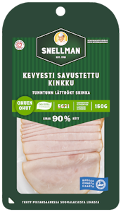 Snellman Kevyesti savustettu kinkku ohuen ohut 150 g