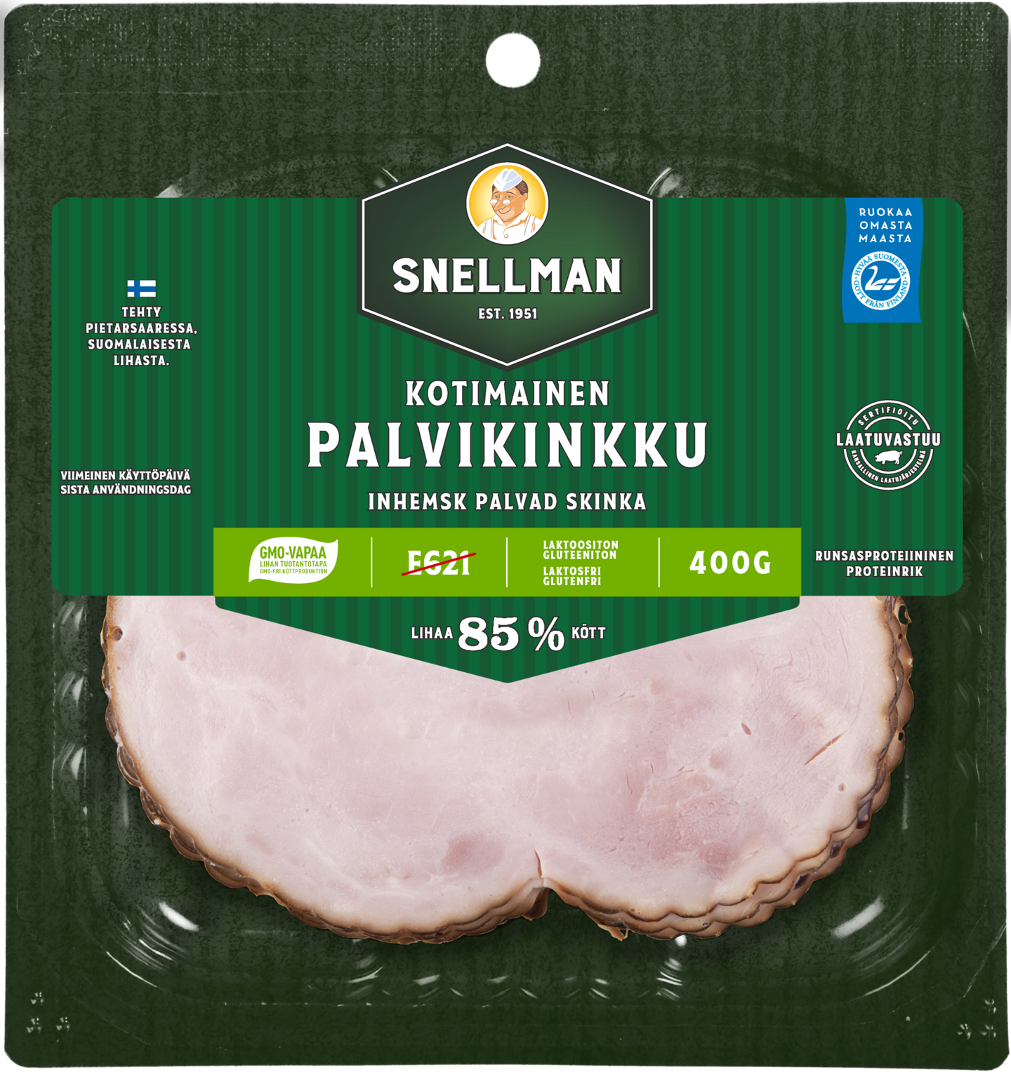 Snellman kotimainen palvikinkku 400g