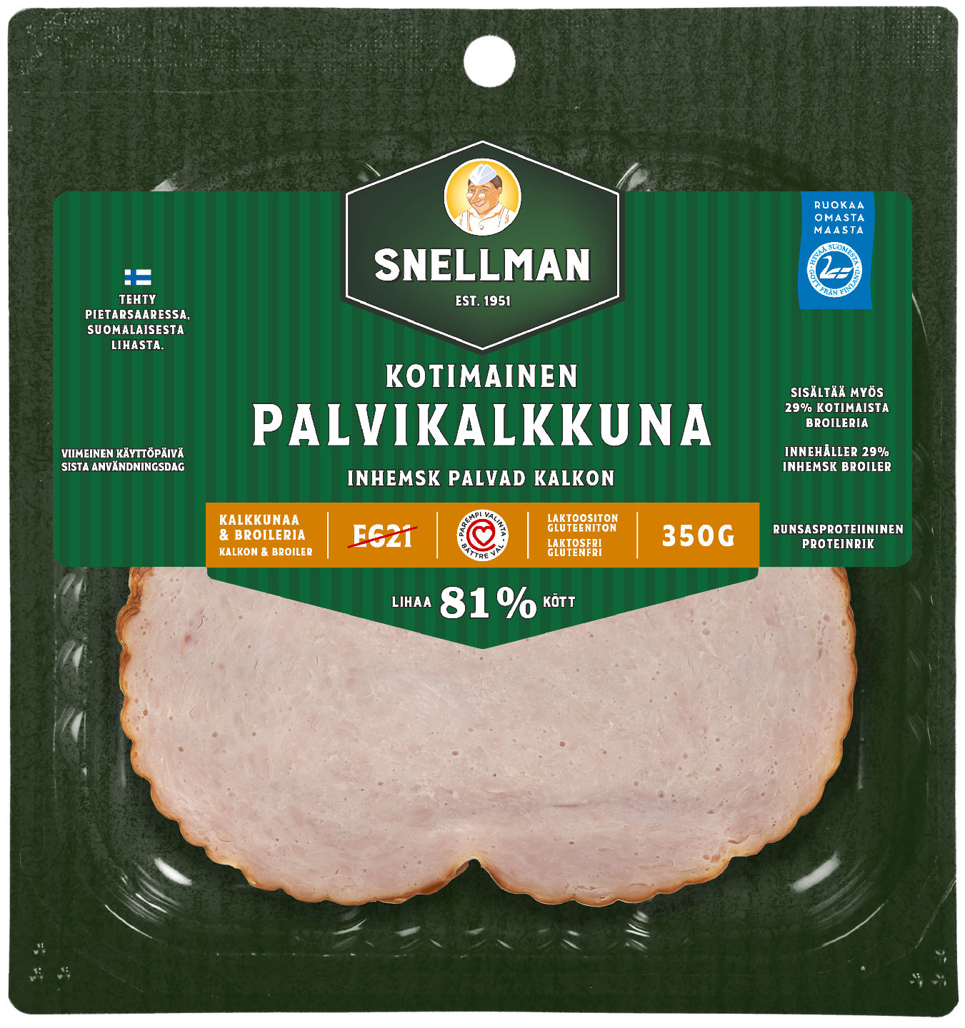 Snellman kotimainen palvikalkkuna 350g