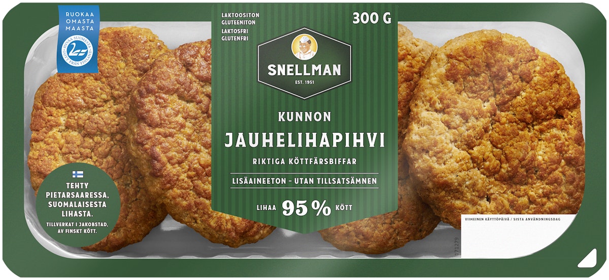 Snellman kunnon jauhelihapihvit 300g | K-Ruoka Verkkokauppa