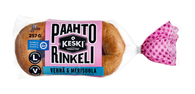 Keski paahtorinkeli 257g vehnä-merisuola