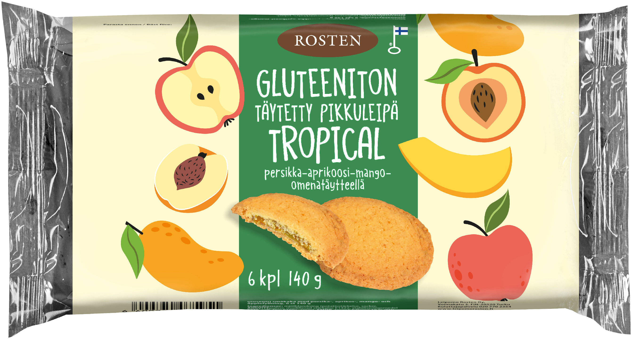 Rosten pikkuleipä 140g tropical gluteeniton