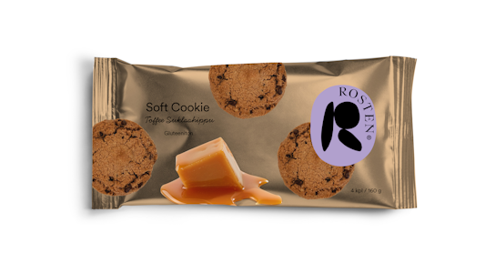 Rosten soft cookie 160g toffee-suklaahippu gluteeniton