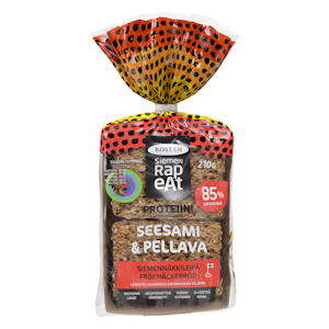 Rosten Siemenrapeat Proteiini Seesami & Pellava siemennäkkileipä 10 kpl 210 g