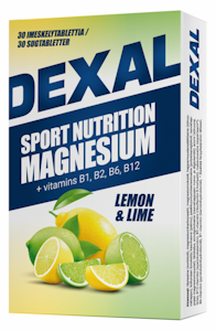 Dexal Sport Nutrition Magnesium+B imeskelytabletti lemon-lime 30 tabl 45g