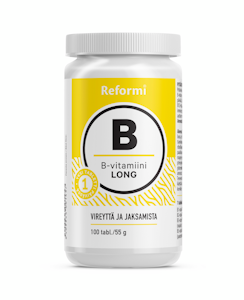 Reformi B-vitamin pitkävaikutteinen 100tabl/ 55g  ravintolisä