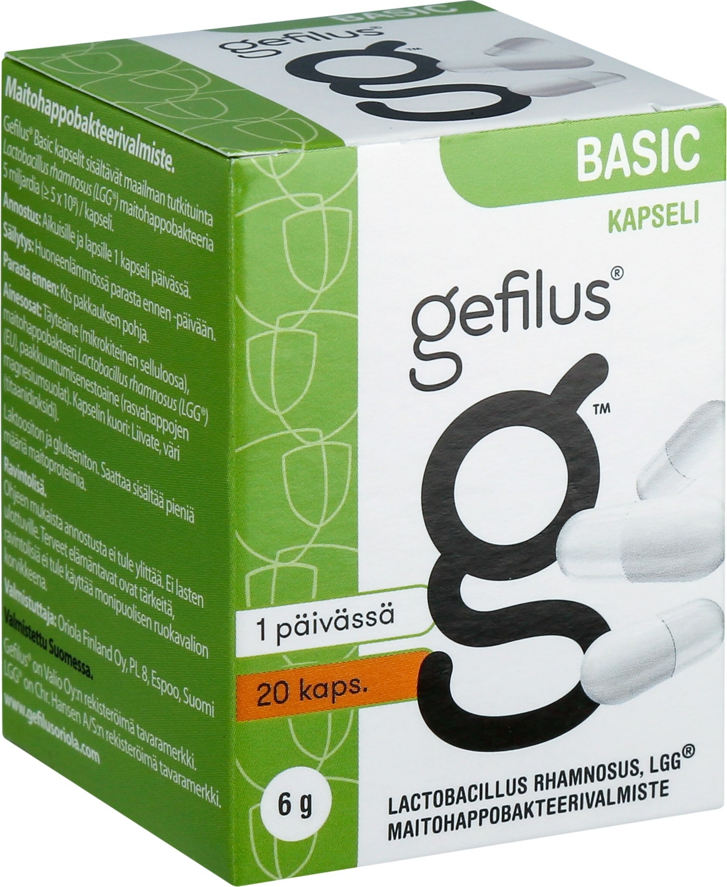 Gefilus Basic maitohappobakteeri 20 kaps.