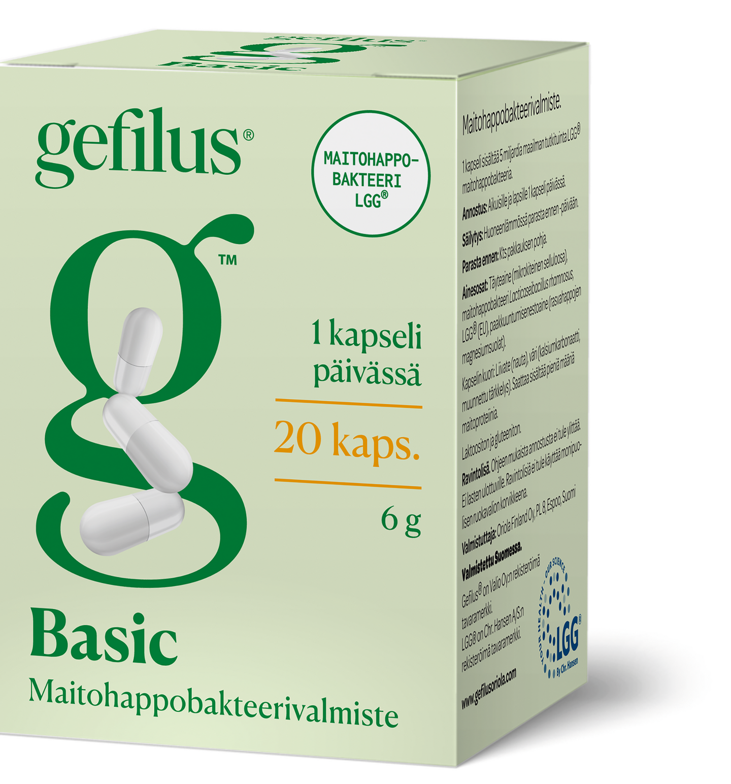 Gefilus Basic maitohappobakteeri 20 kaps.