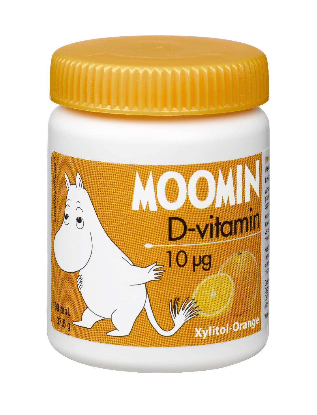 Moomin D-vitamin 10µg 100tabl. Xylitol-Orange