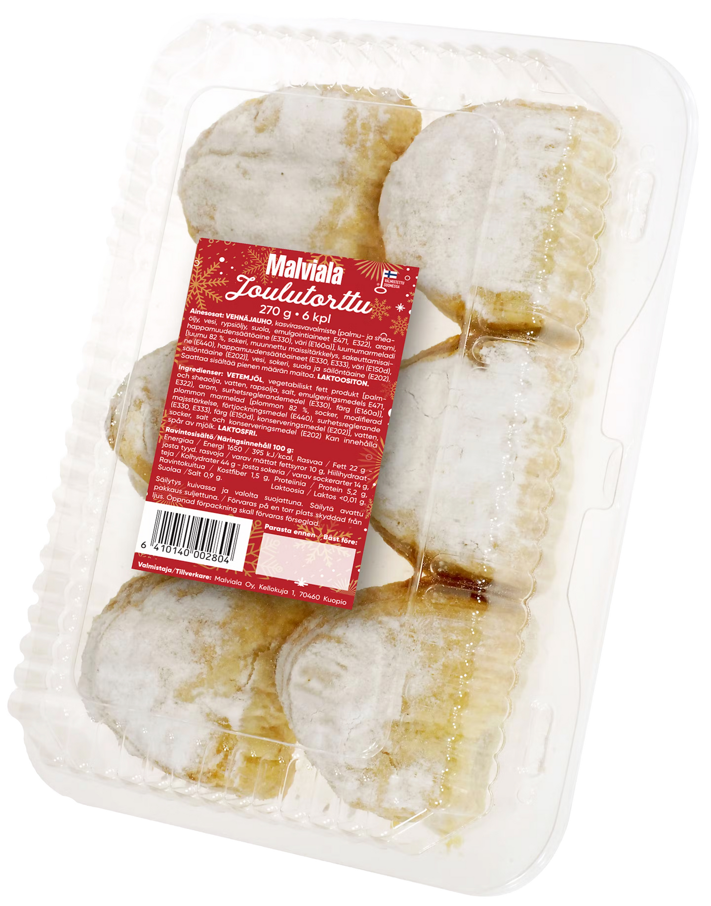 Malviala joulutorttu 6kpl 270g