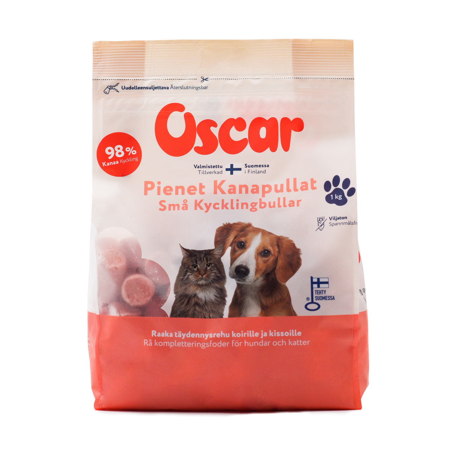 Oscar pienet kanapullat koirille ja kissoille 1kg