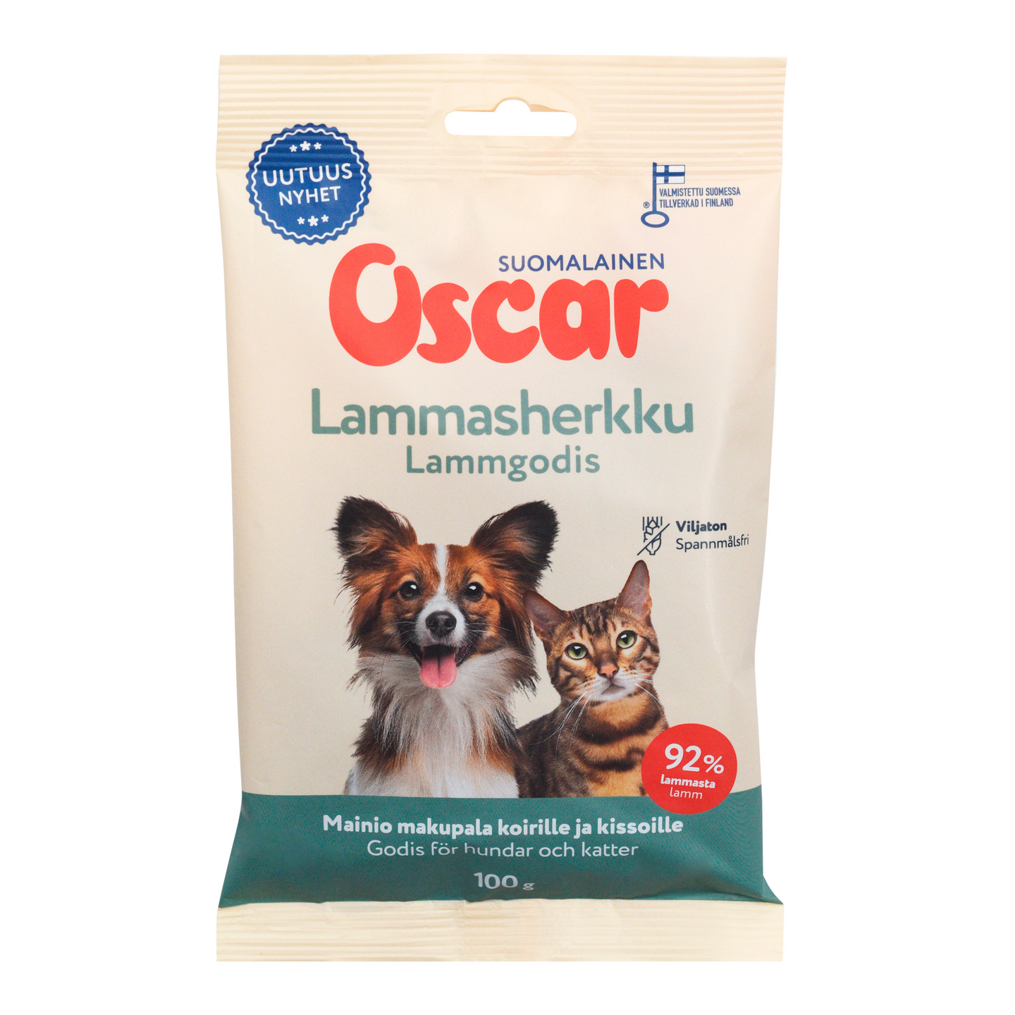 Oscar Lammasherkku koirille täydennysrehu 100g