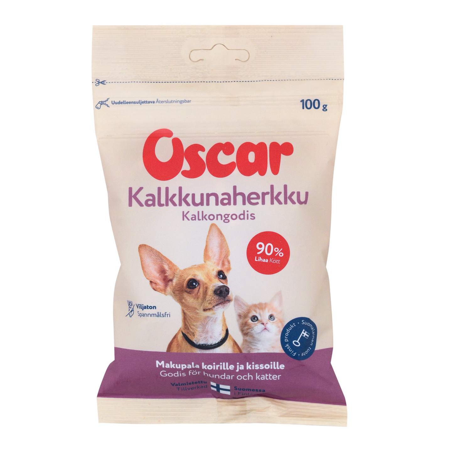 Oscar Kalkkunaherkku 100g makupala koirille ja kissoille | K-Ruoka  Verkkokauppa