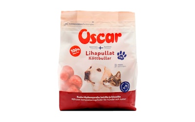 Oscar Lihapullat täydennysravinto koirille ja kissoille 1kg pakaste - kuva