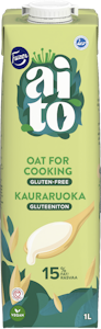 Fazer Aito Oat for Cooking kauraruoka gluteeniton kauravalmiste ruoanlaittoon 1l UHT