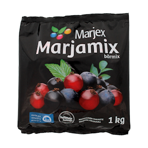 Marjex suomalainen marjamix mustikka-mustaherukka-punaherukka 1kg pakaste