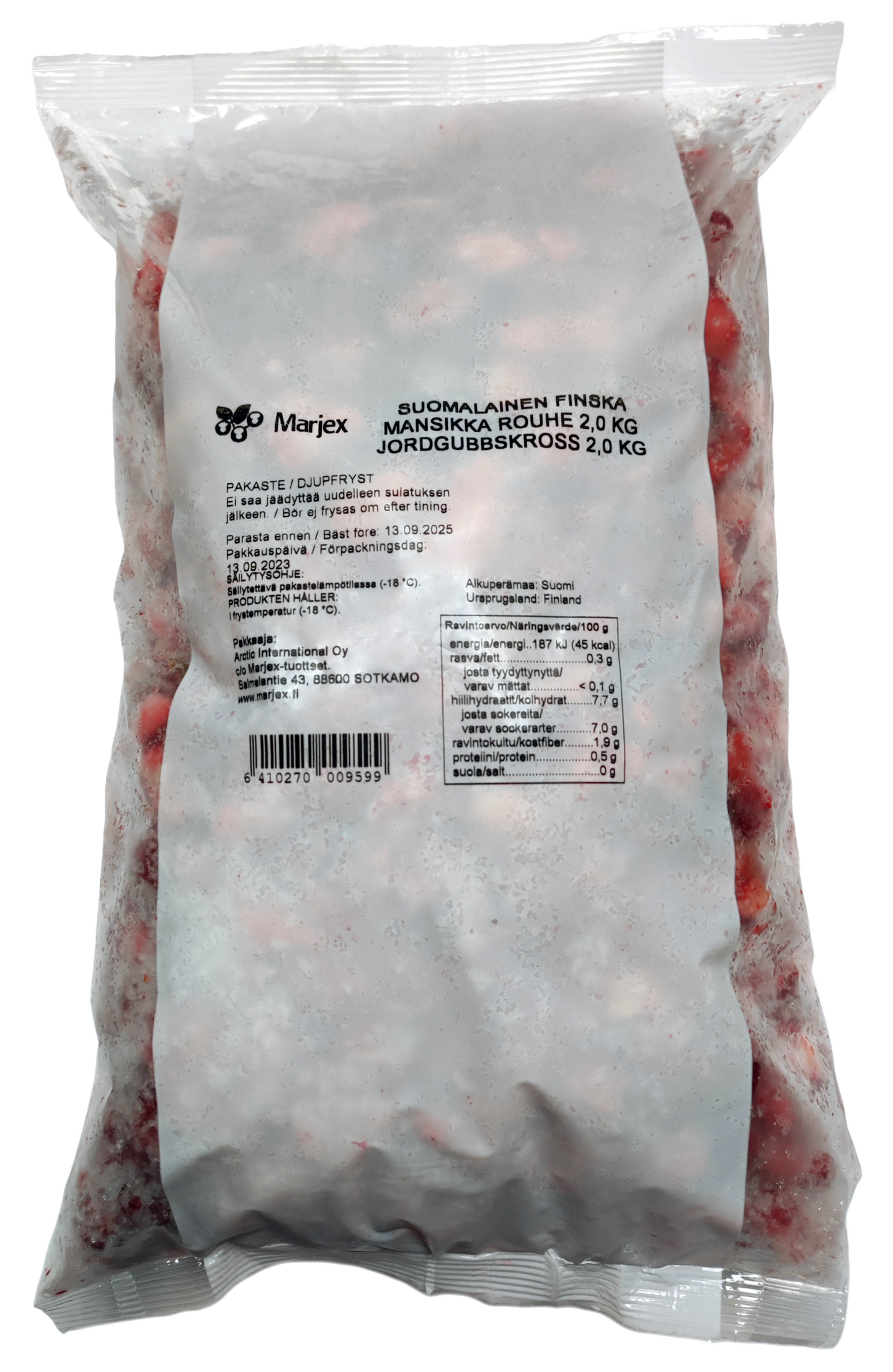 Marjex mansikkarouhe Suomi 2kg pakaste