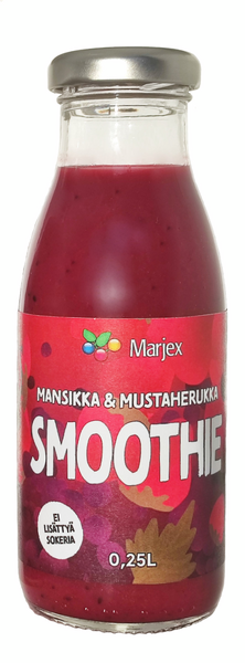 Marjex mansikka-mustaherukka smoothie 0,25l