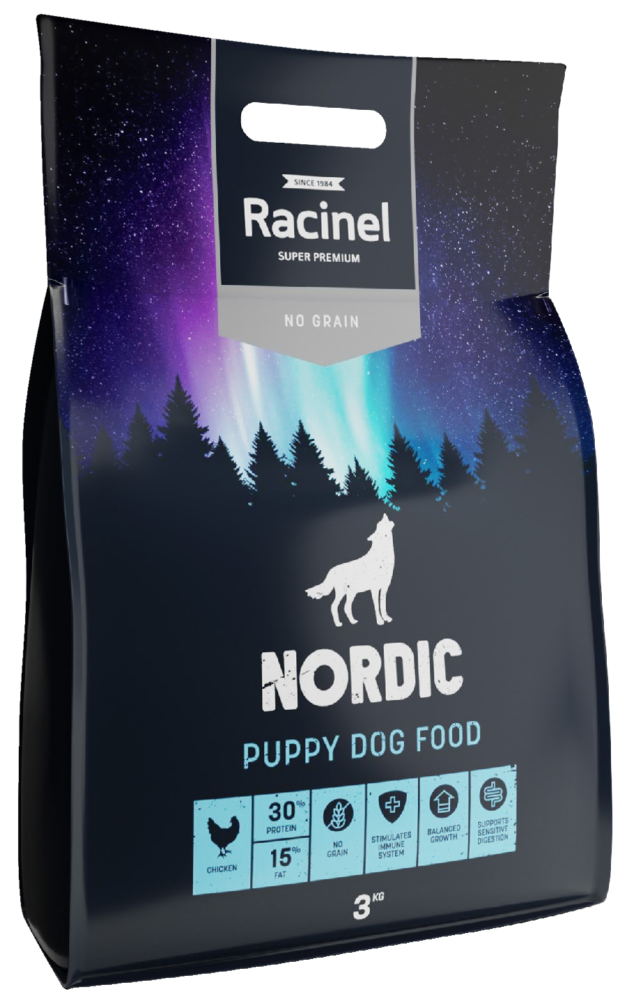 Racinel Nordic Puppy kuivaruoka pennuille 3 kg | K-Ruoka Verkkokauppa