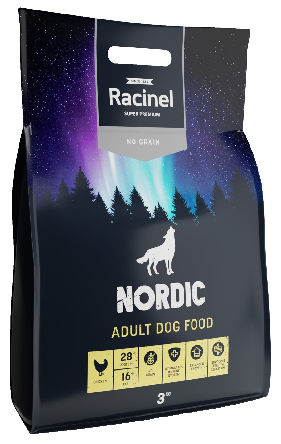 Racinel Nordic kanaruoka aikuisille koirille 3 kg