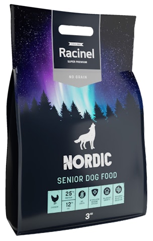Racinel Nordic kuivaruoka seniorikoirille 3 kg