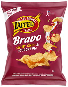 Taffel Bravo sourcream & sweet chili maustettu sipsi 260g