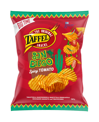Taffel San Diego spicy tomato maustettu sipsi 260g