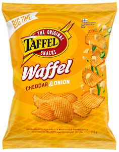 Taffel Waffel cheddar & onion maustettu sipsi 270g