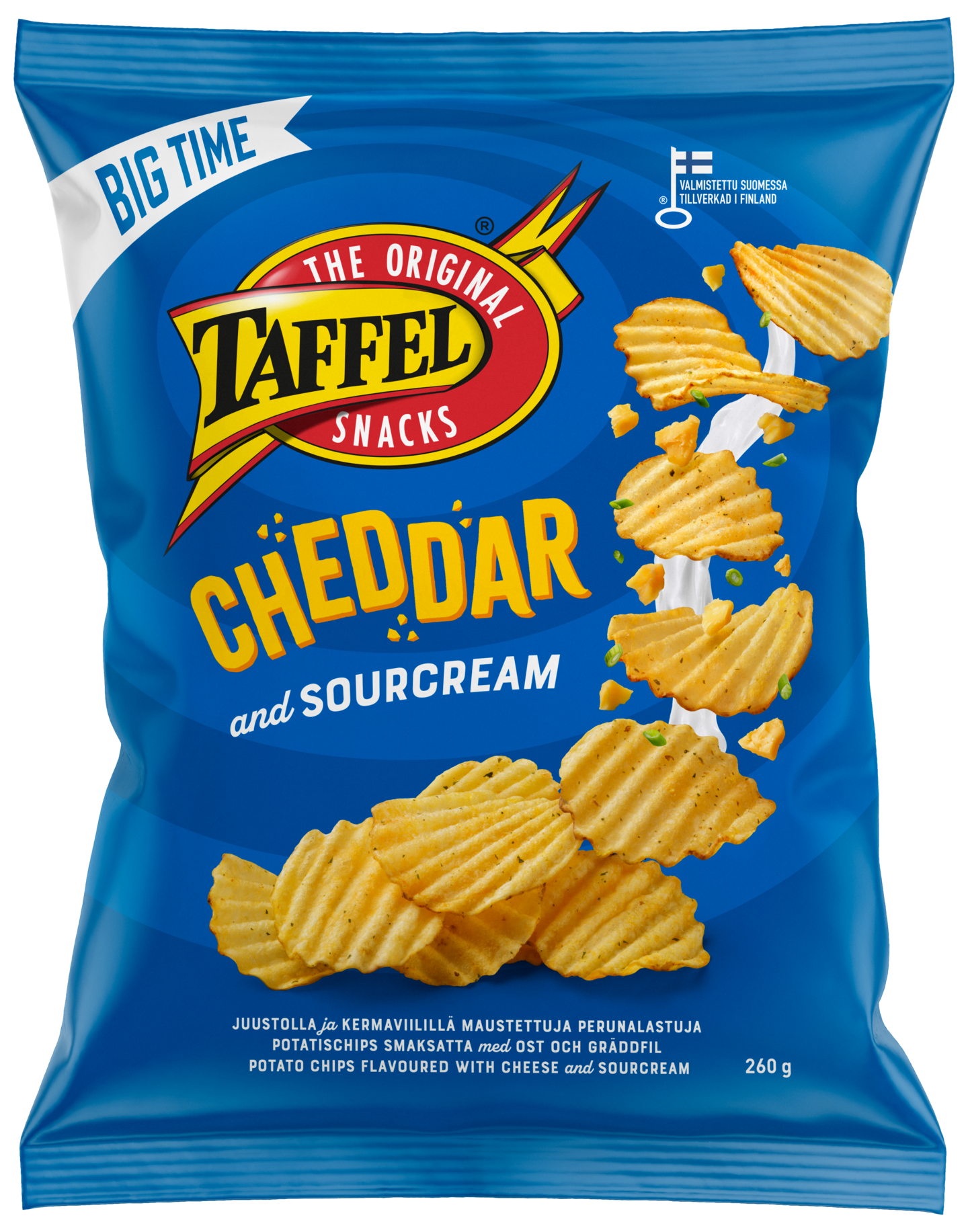 Taffel Cheddar & Sourcream maustettu sipsi 260g