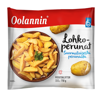 Oolannin kuoreton lohkoperuna 750g pakaste