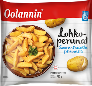 Oolannin kuoreton lohkoperuna 750g pakaste