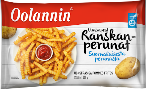 Oolannin uunirapeat ranskalaiset 500g pakaste