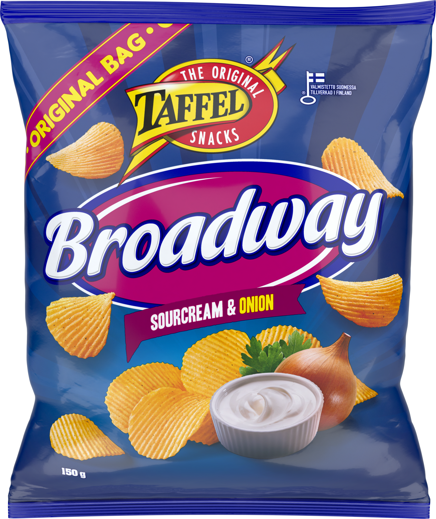 Taffel sipsi Broadway 150g sourcream&onion perunalastu