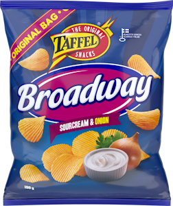 Taffel sipsi Broadway 150g sourcream&onion perunalastu