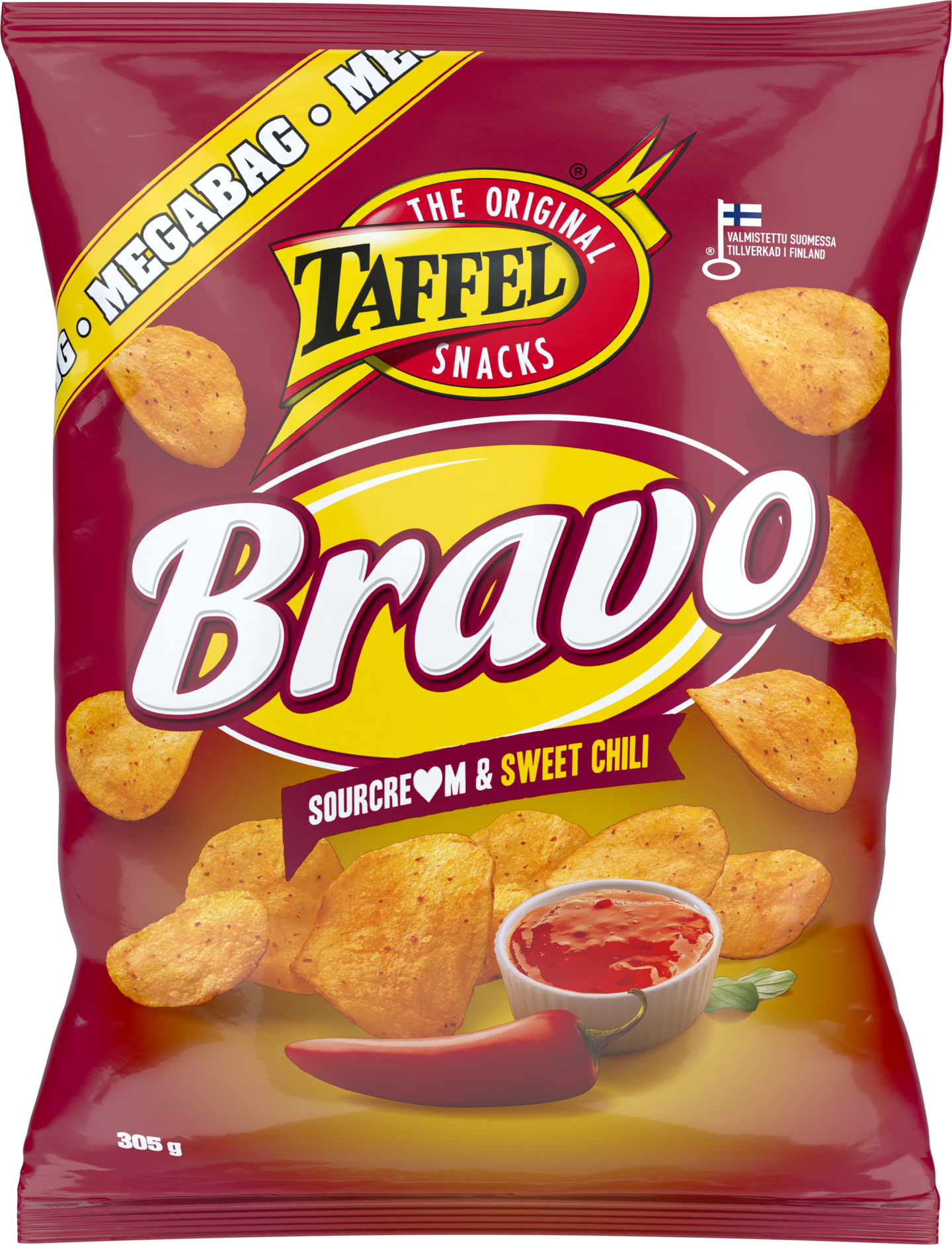 Taffel Bravo perunalastu 305g makea chili