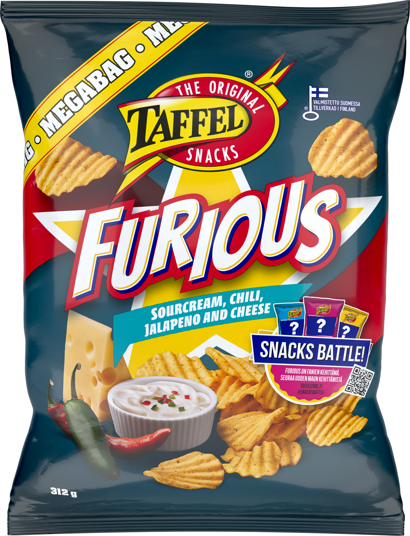 Taffel sipsi Furious perunalastu 312g