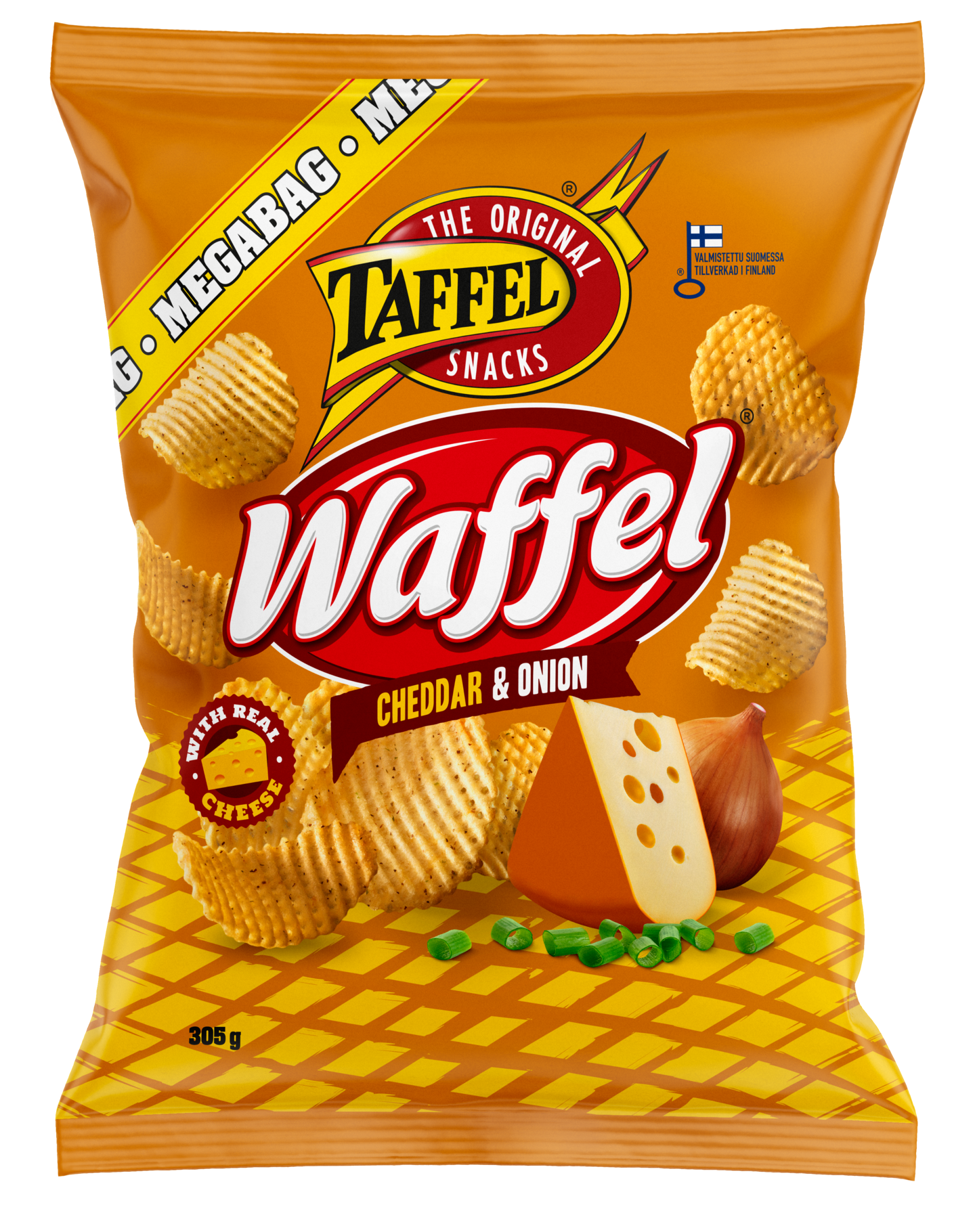 Taffel Waffel 305g cheddar & sipuli PPA