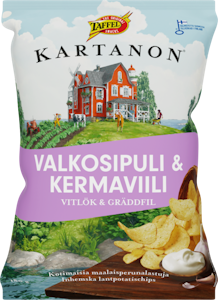 Taffel Kartanon sipsi 180g valkosipuli&kermaviili perunalastu