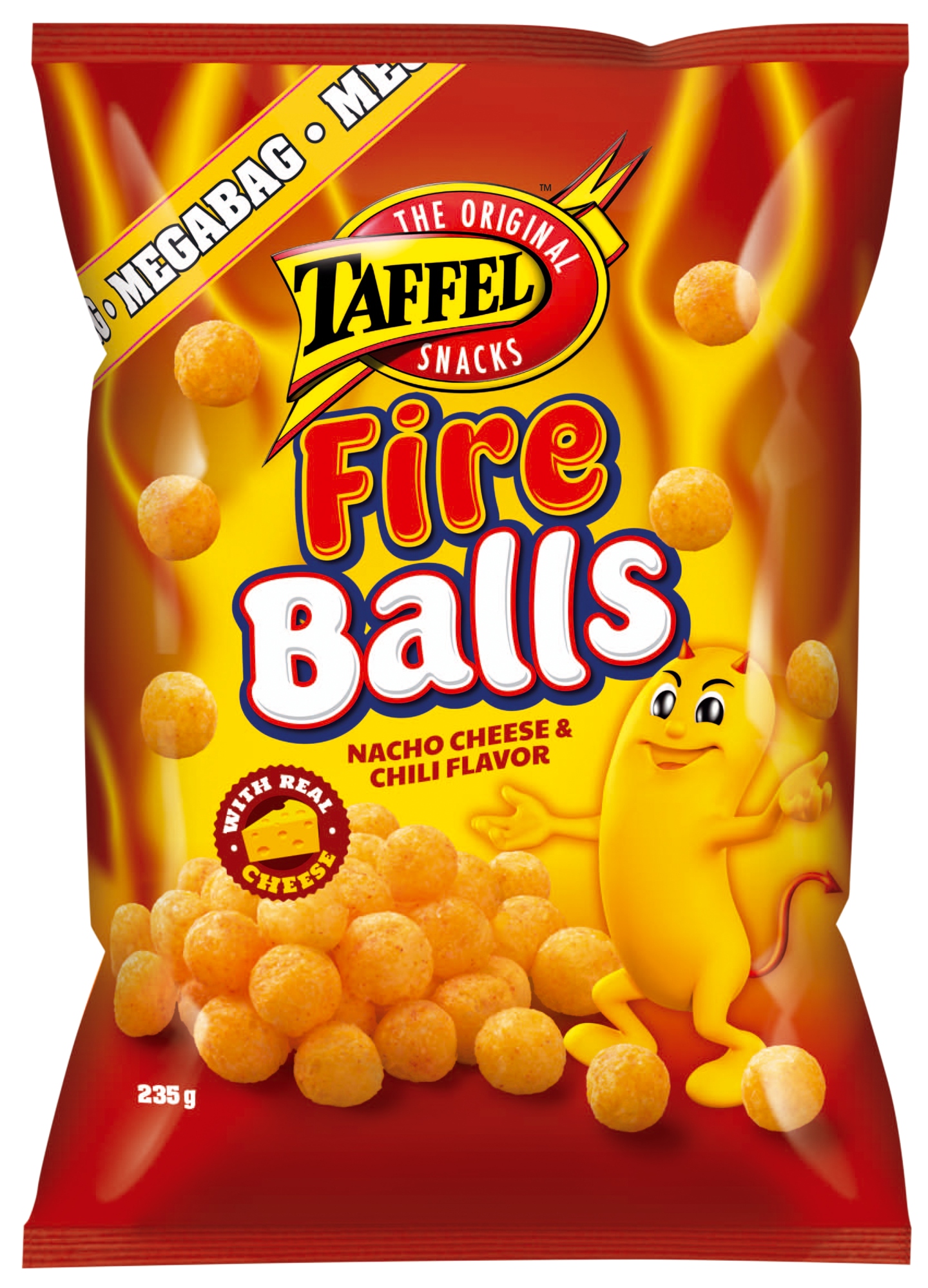 Taffel juustosnacks fire balls 235g