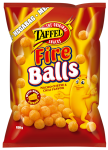 Taffel juustosnacks fire balls 235g