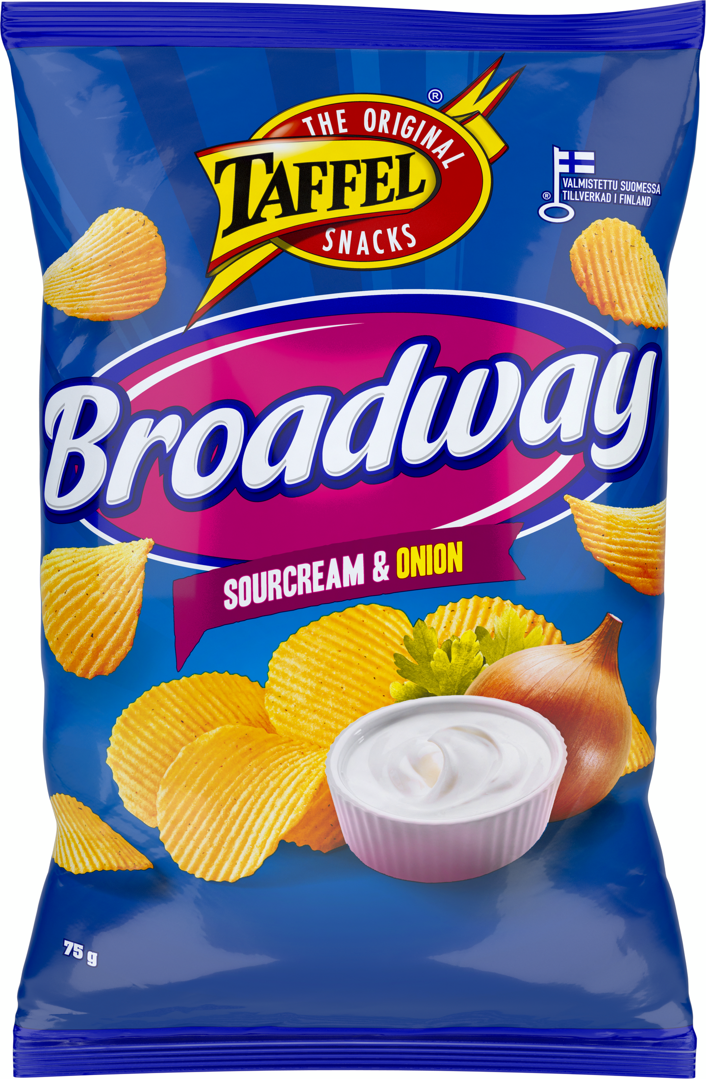 Taffel sipsi Broadway 75g sourcream&onion perunalastu