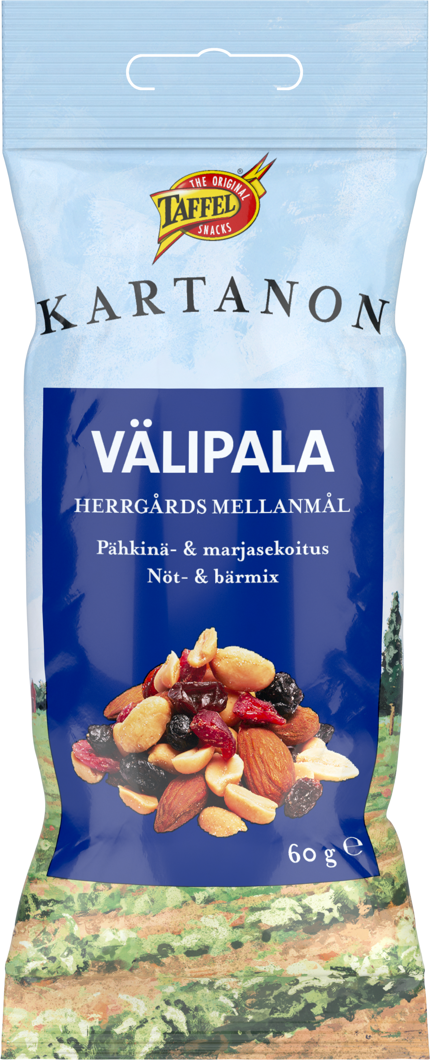 Taffel Kartanon Välipala 60g Pähkinä- & marjasekoitus