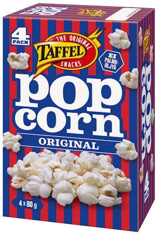 Taffel popcorn Original 4x80g