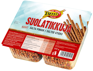 Taffel Suolatikku 250g leivottu snacks