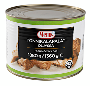 Menu tonnikalapalat öljyssä 1880g/1360g