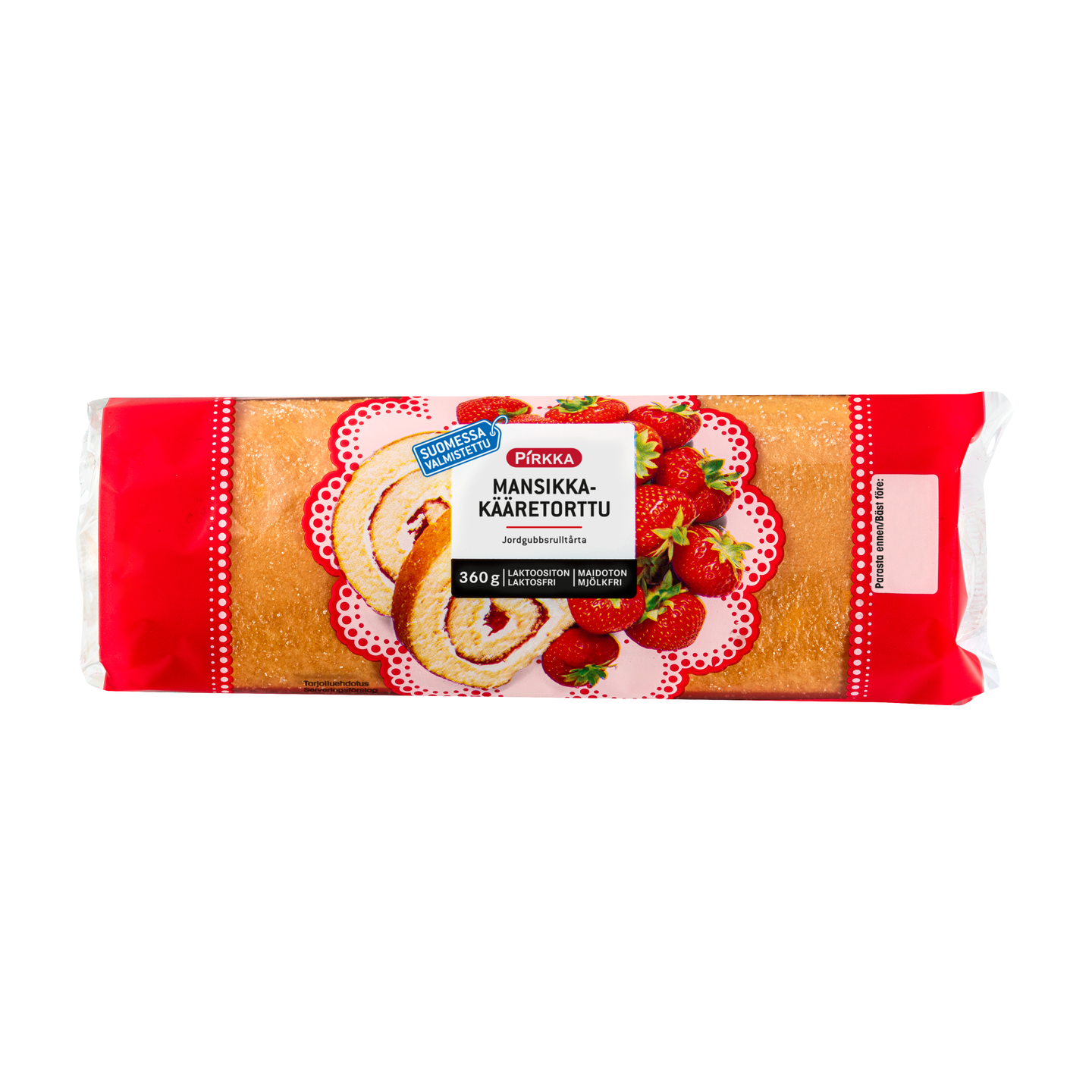 Pirkka mansikkakääretorttu 360g maidoton | K-Ruoka Verkkokauppa