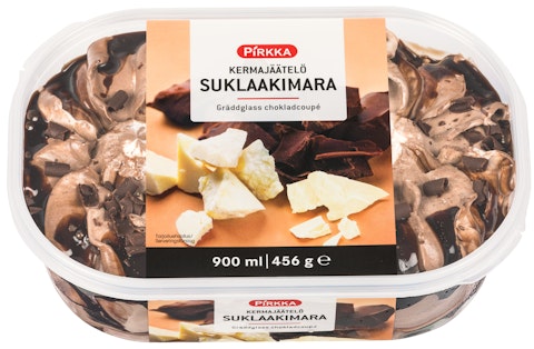 Pirkka kermajäätelö suklaakimara 900ml/456g